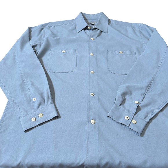 Ermenegildo Zegna Sport Mens Italian Performance Button Down Shirt Gray SIze L - Picture 4 of 8